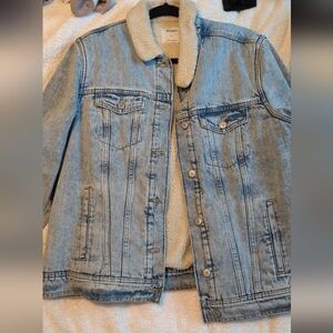 Sherpa lined denim jacket